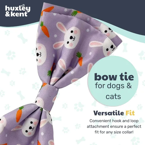 Miniatura 8 de Huxley & Kent Corbatín para mascotas para perros y gatos - Accesorio de collar ajustable de gancho y velcro de primavera y Pascua - Lindo y cómodo