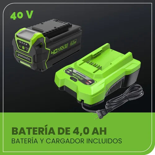Miniatura 9 de Greenworks Cortacésped inalámbrico de 40 V y 17 pulgadas, motor sin escobillas, batería de 4.0 Ah y cargador (más de 75 herramientas compatibles)