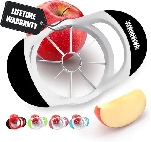 SCHVUBENR Cortador de manzana de 3.5 pulgadas, descorazonador/cortador profesional de acero inoxidable, súper afilado, herramienta descorazonadora