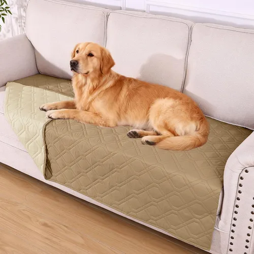 Miniatura 121 de hyha Manta impermeable para perros, manta reversible para cama de mascotas, funda suave para sofá/sillón lavable para perros, fundas impermeables