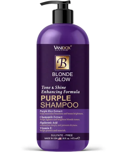 Miniatura 10 de VANIDOX - Juego de champú y acondicionador tonificante púrpura sin sulfato para cabello gris y plateado, hidratante y protector del color, mejora