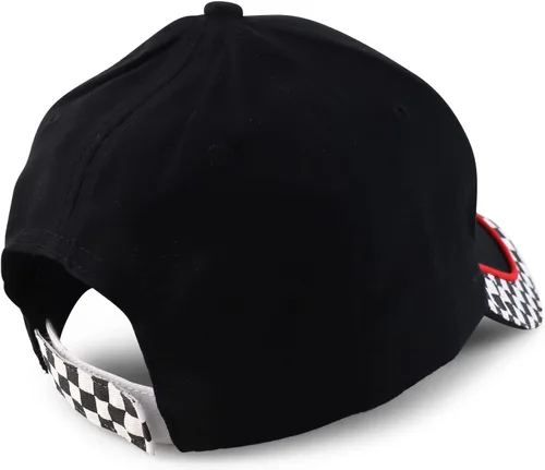 Miniatura 3 de Gorra de béisbol de algodón con tema de bandera de carreras de tamaño juvenil