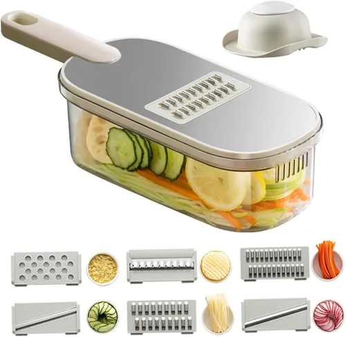 Cortador de verduras multiusos, picador de alimentos fritos franceses para zanahoria, calabacín, cebolla, corte rápido, utensilios de cocina para