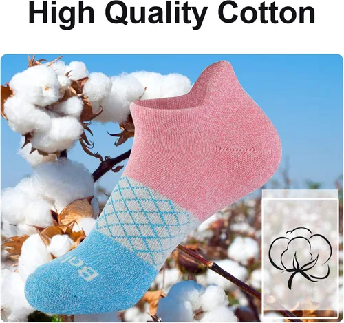 Miniatura 4 de Calcetines tobilleros casuales para mujer, calcetines atléticos de corte bajo, 6 pares