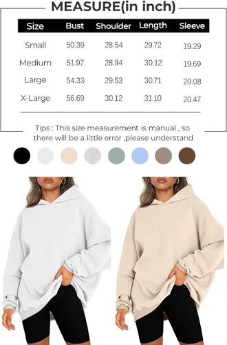 Miniatura 6 de Trendy Queen Sudaderas con capucha de vellón de gran tamaño para mujer, cómodas, casuales, sueltas, ligeras, ropa de otoño e invierno
