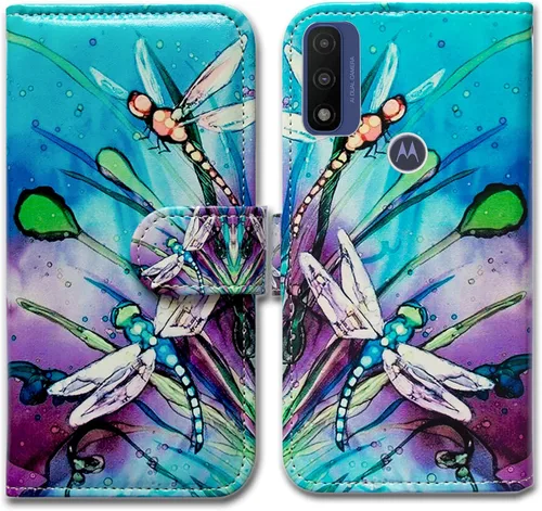 Miniatura 9 de Bcov Funda de piel con tapa para teléfono Motorola Moto G Pure/Power 2022 - Patrón de pájaro negro, ranura para tarjetas, bloqueo magnético, función