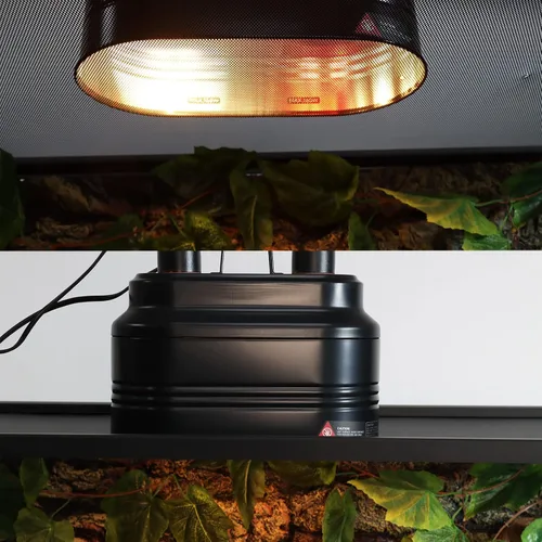Miniatura 7 de Aiicioo Lámpara Doble para Reptiles - Lámpara para Dragón Barbudo Lámpara de Calor Doble para Reptiles Cúpula Máx 160 Vatios Terrario Luz UVB