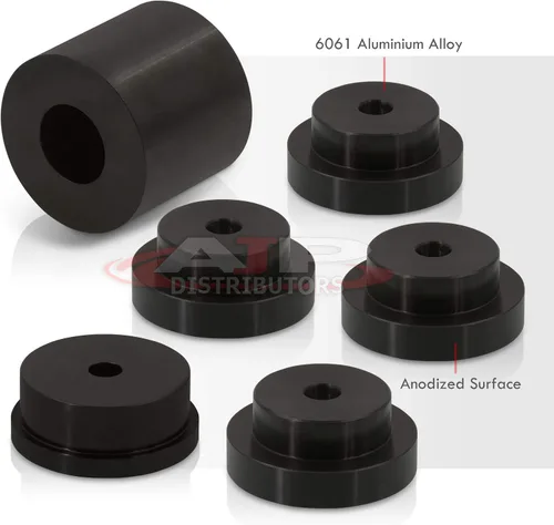 Miniatura 3 de AJP Distributors 6 unids aluminio sólido diferencial diferencial diferencial montaje buje kit negro compatible/reemplazo para 350Z Z33 Fairlady Z