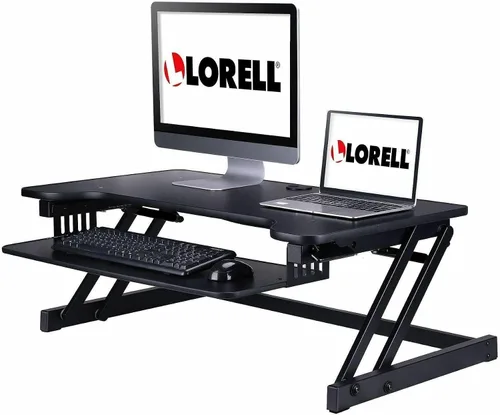 Miniatura 3 de Lorell soporte elevador para monitor, blanco LLR99901, Negro