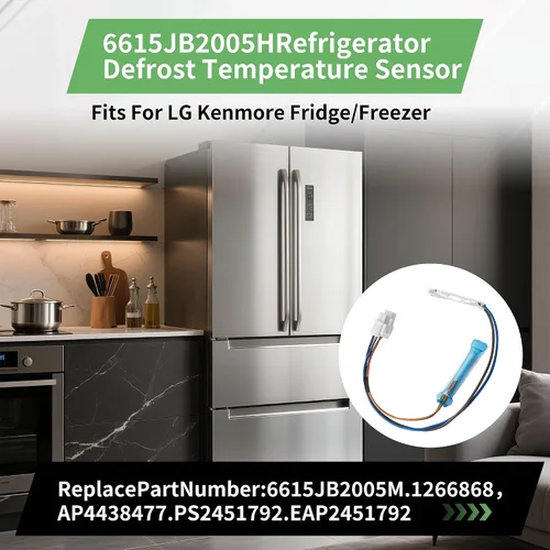 Miniatura 2 de 6615JB2005H Conjunto de sensor de temperatura de descongelación para refrigerador LG Kenmore compatible con LG, Samsung y Kenmore. El conjunto