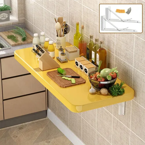 Miniatura 5 de Mesa plegable flotante para colgar en la pared, escritorio multifunción para ordenador/mesa/mesa de trabajo, mesa de comedor, cocina, tocador, 4
