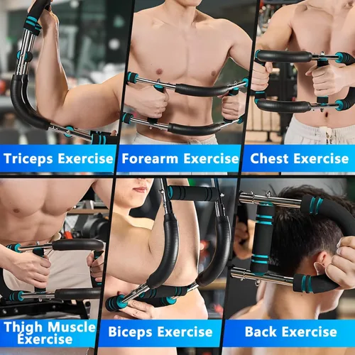 Miniatura 4 de Twister - Entrenador de brazos, barra de entrenamiento de resorte ajustable de 60 a 100 libras, entrenador de brazos para hombres/mujeres, diseño