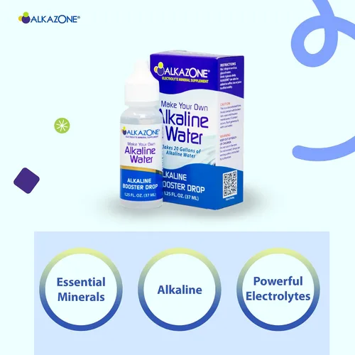 Miniatura 4 de Alkazone Haz tu propia agua alcalina 1 paquete hace 20 galones Gota de refuerzo alcalina Paquete de 3 unidades de 1.25 onzas