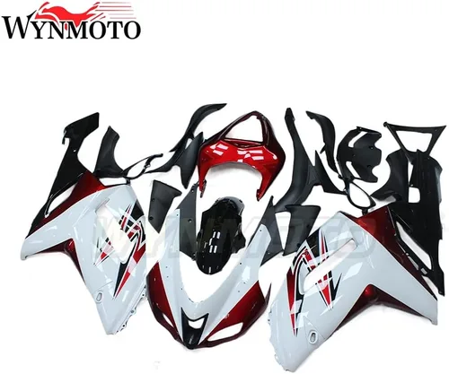 Miniatura 3 de Kit de carenado completo de plástico blanco y rojo para Kawasaki ZX6R 2007 2008 ZX636R 07 08 zx-6r 636, molde de inyección de plástico ABS