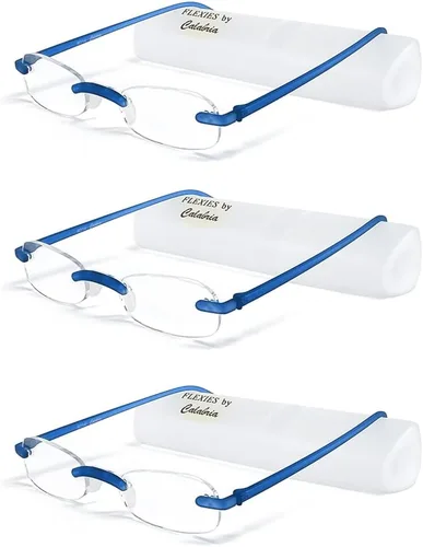 Miniatura 8 de Calabria 714 Anteojos de lectura sin montura con lentes transparentes, color carbón, lentes de lectura para hombres y mujeres, lectores