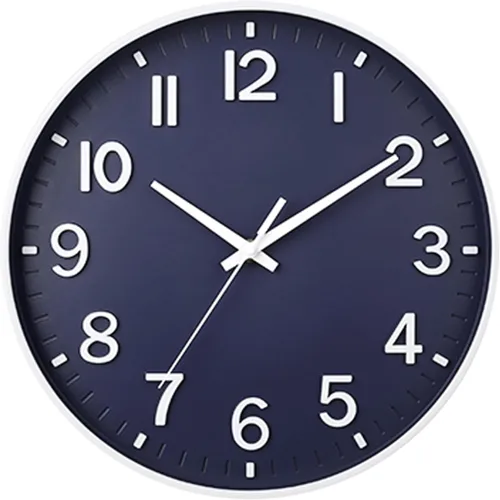 Miniatura 22 de HZDHCLH Reloj de pared con pilas, reloj de pared naranja, reloj de pared de 8 pulgadas, silencioso, sin tictac, números 3D modernos para cocina