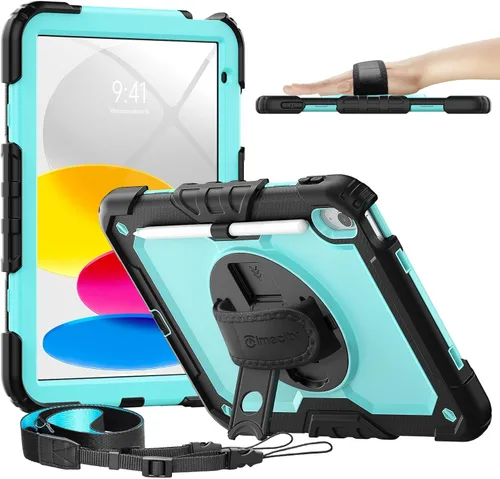 Miniatura 17 de Timecity - Funda para iPad de 9ª/8ª/7ª generación, de 10.2 pulgadas, funda protectora resistente con protector de pantalla, soporte giratorio