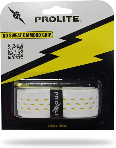 Miniatura 23 de Agarre de diamante sin sudor para palas de pickleball, tenis, raquetball Blanco con base negra