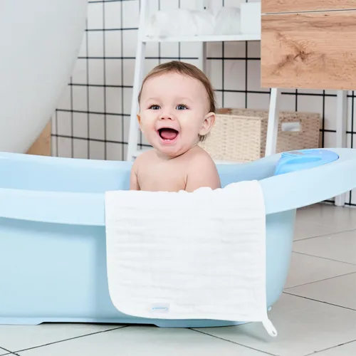 Miniatura 8 de CottCare - Paños de muselina para bebés, 100 % algodón, grandes, 20 x 10 pulgadas, 6 capas, muy suaves y absorbentes