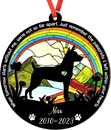 Miniatura 20 de Adorno personalizado para atrapasoles de sabueso afgano, adorno de Navidad de sabueso afgano, regalo para perro amante, sabueso afgano conmemorativo