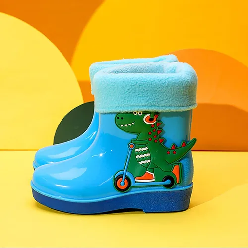 Miniatura 5 de Newborn Rain Boots Toddler Booties Warm Water Shoes Baby Girls Boys Waterproof Non-Slip Cartoon Dinosaur Footwear