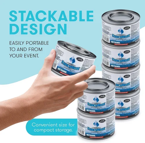 Miniatura 4 de 12 latas de gel calentadoras de alimentos para rocar platos, calentadores de alimentos para bufé, quemadores para calentar alimentos, platos
