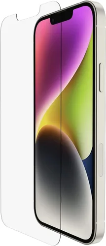 Belkin UltraGlass - Protector de pantalla para iPhone 14, iPhone 13 Pro, fácil aplicación con bandeja guía de instalación, protector de pantalla de