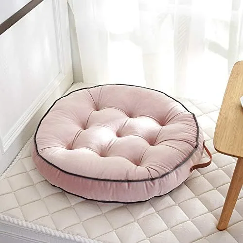 Miniatura 8 de Cojines redondos grandes para adultos, almohadas de suelo de lectura, cojines de meditación con asa para yoga, sala de estar, dormitorio, sofá