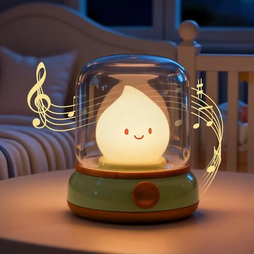 Miniatura 19 de 3 piezas de kits de luz nocturna acogedora de fogata, sonidos relajantes de la naturaleza, luz nocturna de ruido blanco para bebés y adultos