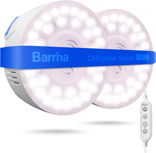 Miniatura 10 de Barrina Orbgrow OG09 Puck - Luz LED de crecimiento, 5000K 9W (equivalente a 135 vatios), luces de plantas para plantas de interior de espectro