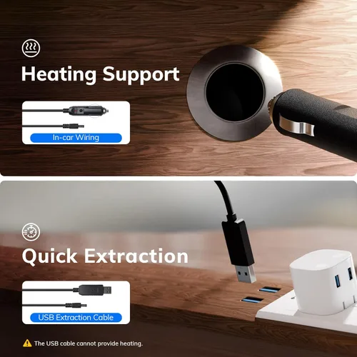 Miniatura 4 de Máquina de café expreso portátil de 100 W con autocalentamiento y lista para el automóvil, compatible con cápsulas NS y café molido, ideal