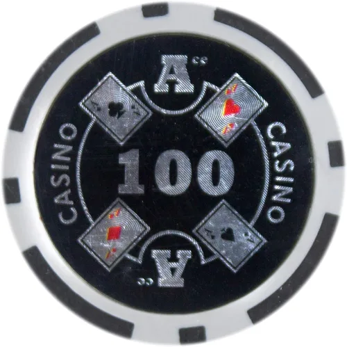 Miniatura 12 de Brybelly Ace Casino Poker Chip - Compuesto de arcilla pesada de 0.49 oz, paquete de 50 $10000 naranja
