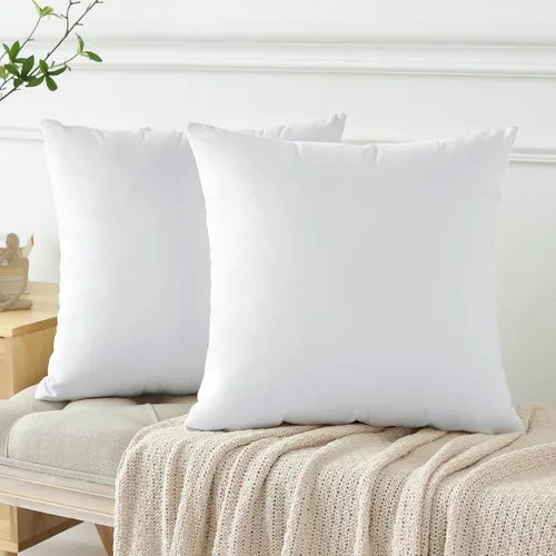 Miniatura 8 de OTOSTAR Paquete de 2 fundas de almohada decorativas de terciopelo suave, fundas de cojín cuadradas sólidas, decoración del hogar, fundas de almohada