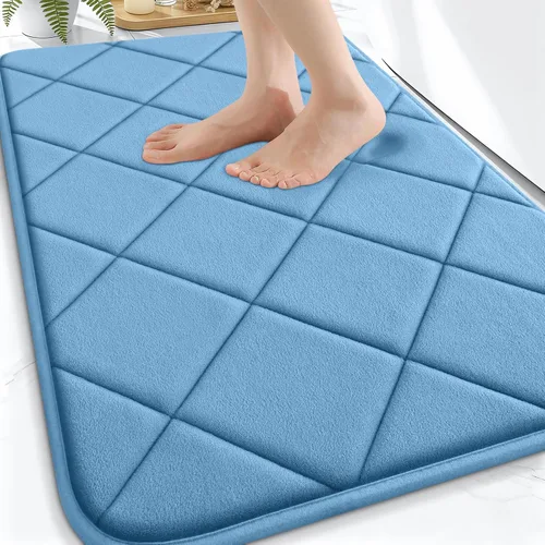 Miniatura 138 de OLANLY Tapete de baño de espuma viscoelástica de 24 x 16 pulgadas, ultra suave y absorbente, lavable a máquina, cómodo tapete de baño para suelo