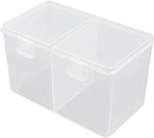 Recipiente de hisopos de algodón moderno, caja de almacenamiento para almacenar almohadillas de algodón, esmalte de uñas, gel, purpurina, diamantes