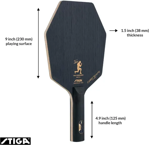 Miniatura 2 de STIGA Cybershape Carbon CWT Truls Edition - Cuchilla de tenis de mesa con tecnología de peso personalizada, control superior y agarre mejorado