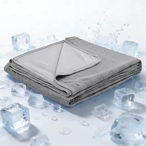 Miniatura 9 de EMME Manta Refrescante, Manta de Verano Delgada y Liviana para Sofá, Mantas Frías para Cama para Personas que Duermen con Calor, Doble Cara