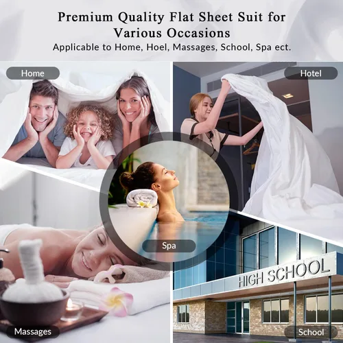 Miniatura 5 de Royale Linens Sábana Plana King – Sábanas Planas de Microfibra Cepillada Ultra Suave 1800 Solamente – Sin Arrugas y Resistente a las Manchas – Gris
