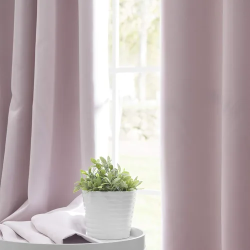 Miniatura 3 de Best Home Fashion Cortinas opacas con aislamiento térmico, ojales de acero inoxidable y níquel, color rosa bebé, 52 pulgadas de ancho x 63 pulgadas