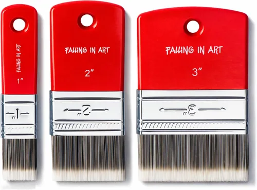 Miniatura 17 de Falling in Art Pincel Filbert Paddle para Pintura, Pincel de Escala para Pinturas al Óleo y Acrílicas, 1 Pulgada
