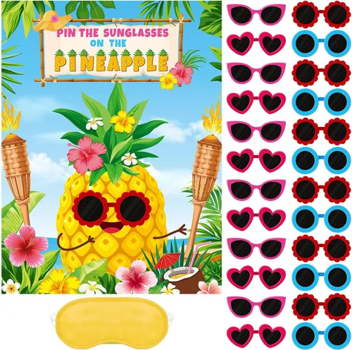 Miniatura 18 de Juego de fiesta de sirena con cola adhesiva Faccito Juego de sirena Incluye póster grande de 21 x 28 pulgadas 24 piezas de pegatinas reutilizables