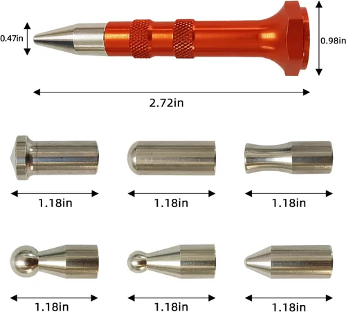 Miniatura 7 de CYGOODS 22 Piezas Varillas de Reparación de Abolladuras de Automóvil, Varillas de Acero de Resorte Duro para Abolladuras, Herramientas de Reparación