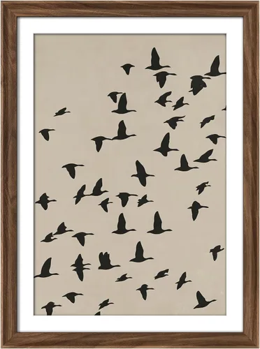 Miniatura 272 de MUDECOR Lienzo enmarcado prémium para pared, pinos nevados en bosque de invierno, ilustraciones modernas, arte contemporáneo, escénico, divertido