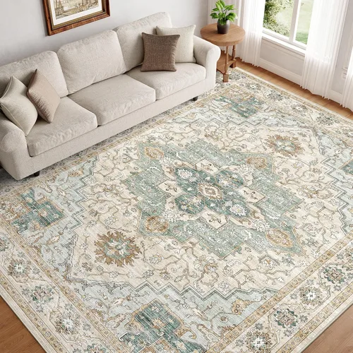 Miniatura 62 de Alfombra de pasillo lavable de 2 x 6 pies - Alfombras de cocina con respaldo antideslizante vintage suave estilo granja, alfombra de entrada
