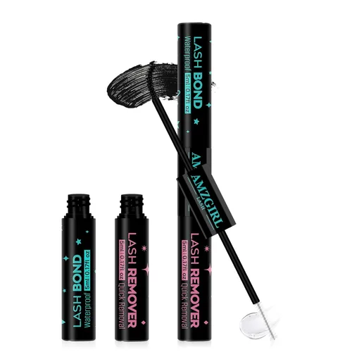 Miniatura 12 de Pegamento y Sellado de Pestañas AMZGIRL LASH - Pegamento para racimos de pestañas con varita de rímel, 10 ml, larga duración 72 horas, pegamento