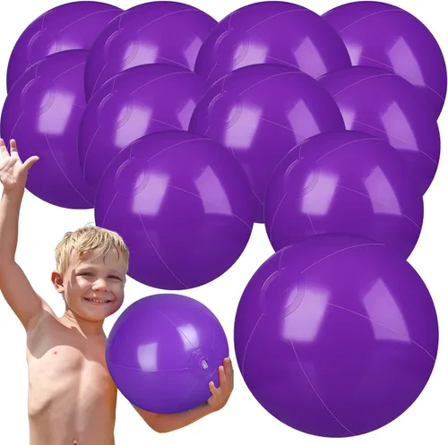 Raiten 12 bolas de playa inflables de playa, bola inflable grande flotante para piscina, recuerdos de fiesta al aire libre, suministros de fiesta de