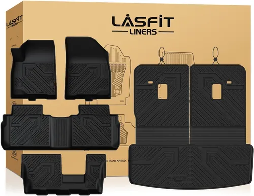 Miniatura 34 de LASFIT Tapetes de elastómero termoplástico para 1a y 2a fila de asientos de auto, para todo tipo de clima