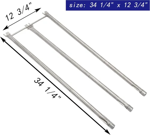 Miniatura 2 de Leship Juego de tubos de quemador de 34 1/4 pulgadas para parrillas de gas Weber 67722 67820 Genesis 300 Series E310 E320 EP310 EP320 S310 S320
