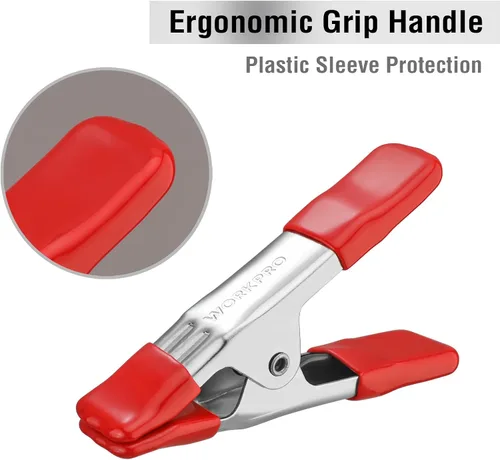 Miniatura 5 de WORKPRO W001401A - Juego de abrazaderas de resorte de acero de 20 piezas, 15 abrazaderas de 3/4 pulgadas, 5 abrazaderas de 1 pulgada para trabajo