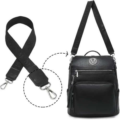 Miniatura 80 de MKP COLLECTION Mochila de moda para mujer, bolsa convertible grande para mujer, mochila de viaje, bolsa de hombro, juego de 2 piezas con borla, Beige
